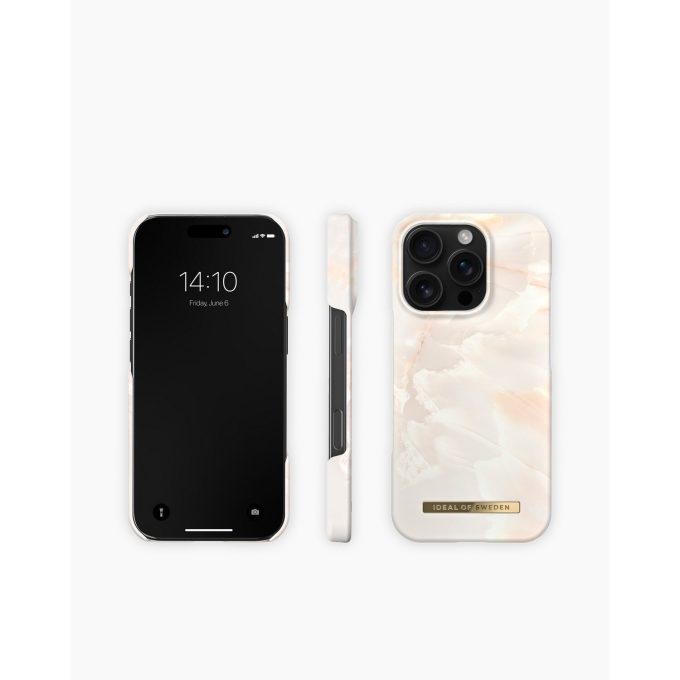 iPhone 16 PRO iDeal Of Sweden nugarėlė MagSafe Rose Pearl Marble