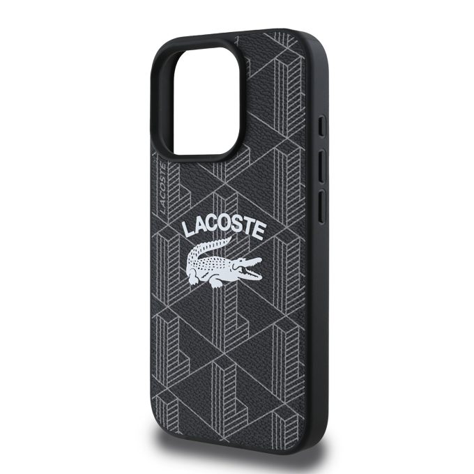 iPhone 16 PRO MAX black Magsafe Mono PU Vintage Logo LACOSTE nugarėlė