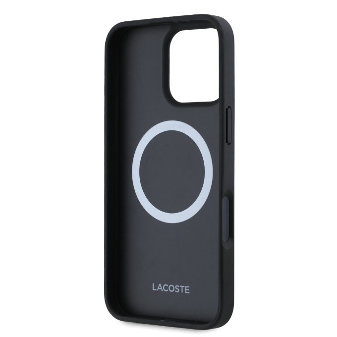 iPhone 16 PRO MAX black Magsafe Mono PU Vintage Logo LACOSTE nugarėlė