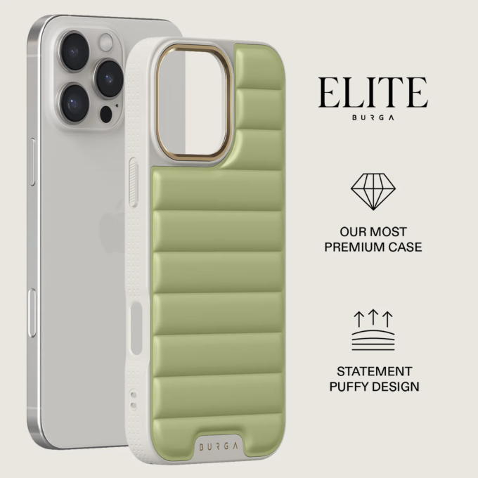 iPhone 16 PRO MAX Elite Light Puffy Gold Matcha BURGA nugarėlė