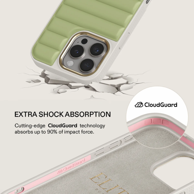 iPhone 16 PRO MAX Elite Light Puffy Gold Matcha BURGA nugarėlė