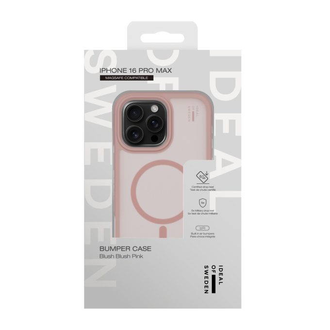 iPhone 16 PRO MAX iDeal Of Sweden Bumper Blush Pink MagSafe nugarėlė