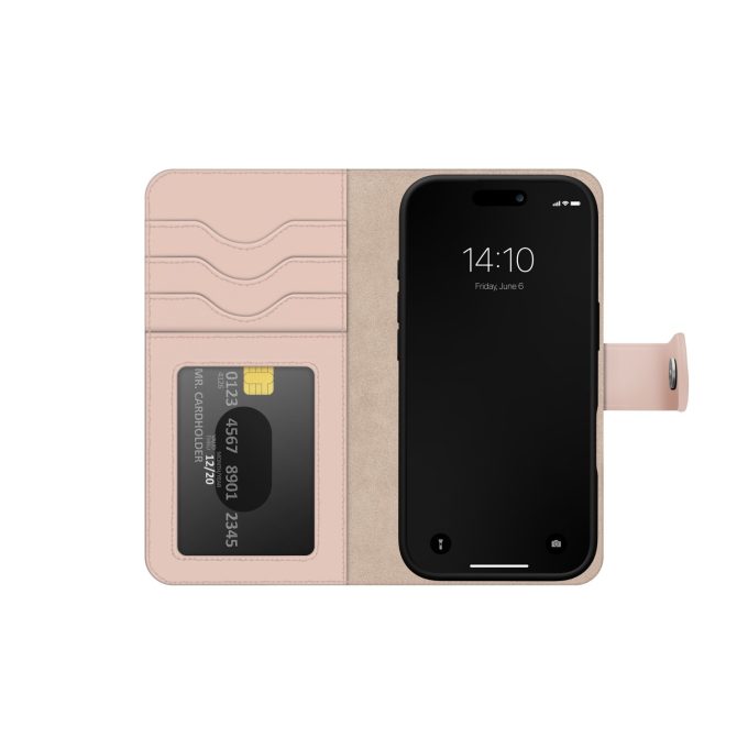 iPhone 16 PRO MAX iDeal Of Sweden dėklas MagSafe Magnet Wallet+ Pink