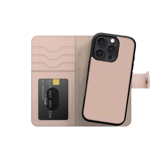 iPhone 16 PRO MAX iDeal Of Sweden dėklas MagSafe Magnet Wallet+ Pink