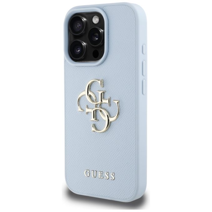 iPhone 16 PRO MAX light blue Big 4G Logo Classic GUESS nugarėlė