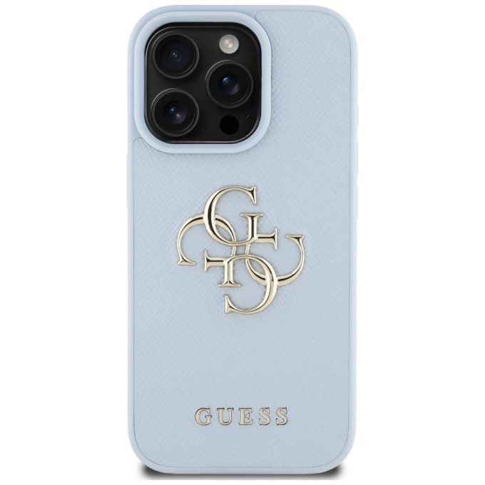iPhone 16 PRO MAX light blue Big 4G Logo Classic GUESS nugarėlė