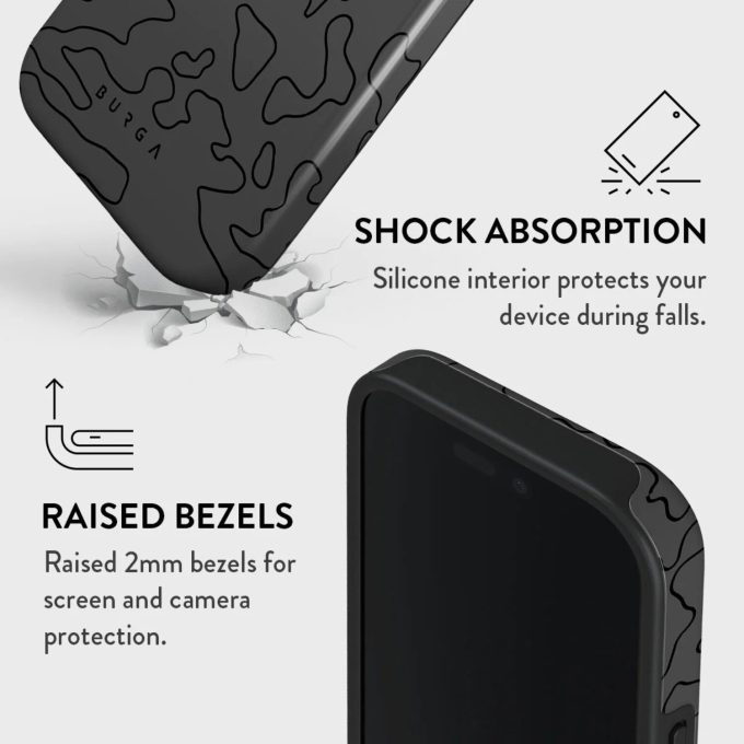 iPhone 16 PRO MAX Magsafe Black Rock Tough BURGA nugarėlė