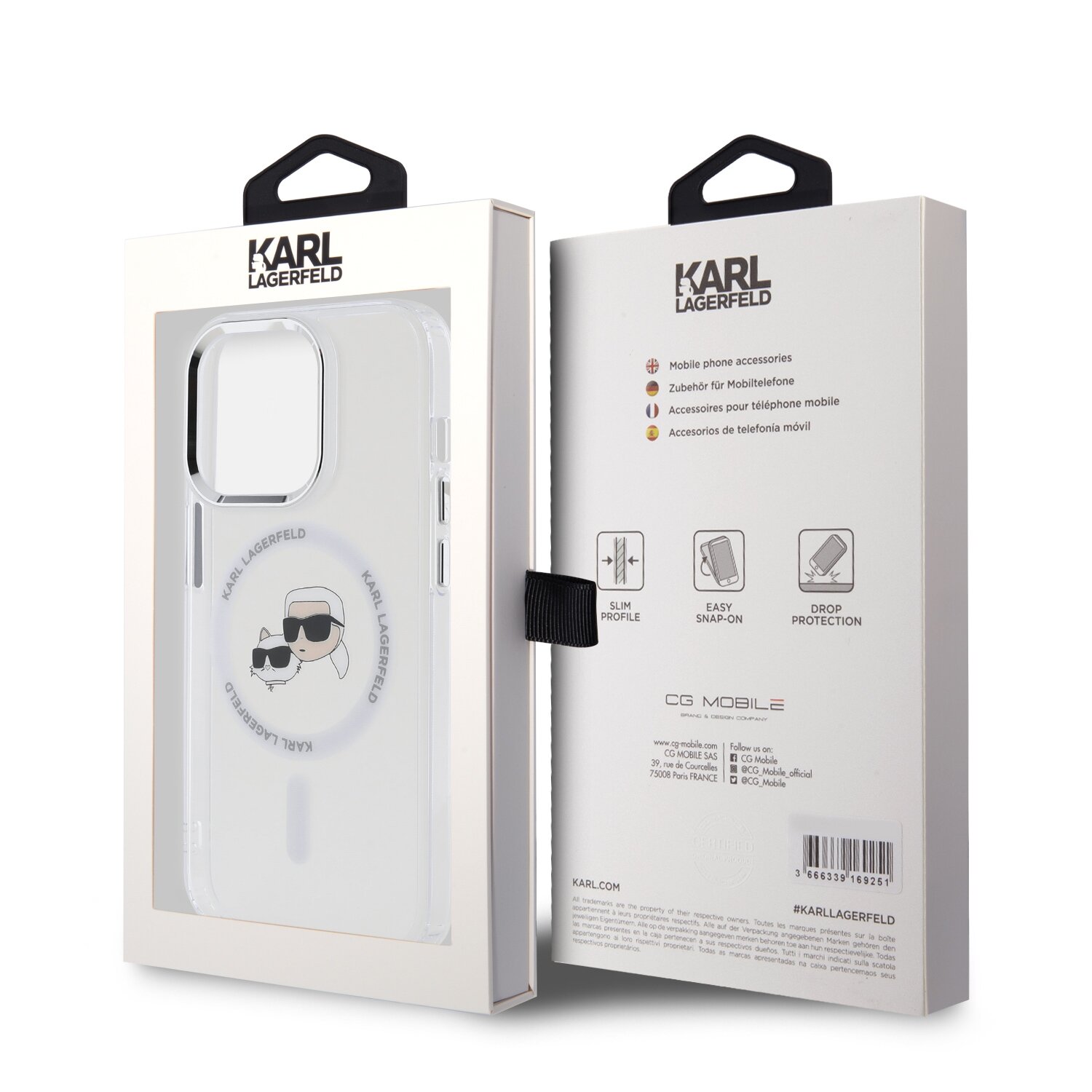 iPhone 16 PRO MAX white Magsafe IML Metal KC Heads KARL LAGERFELD nugarėlė - Image 8