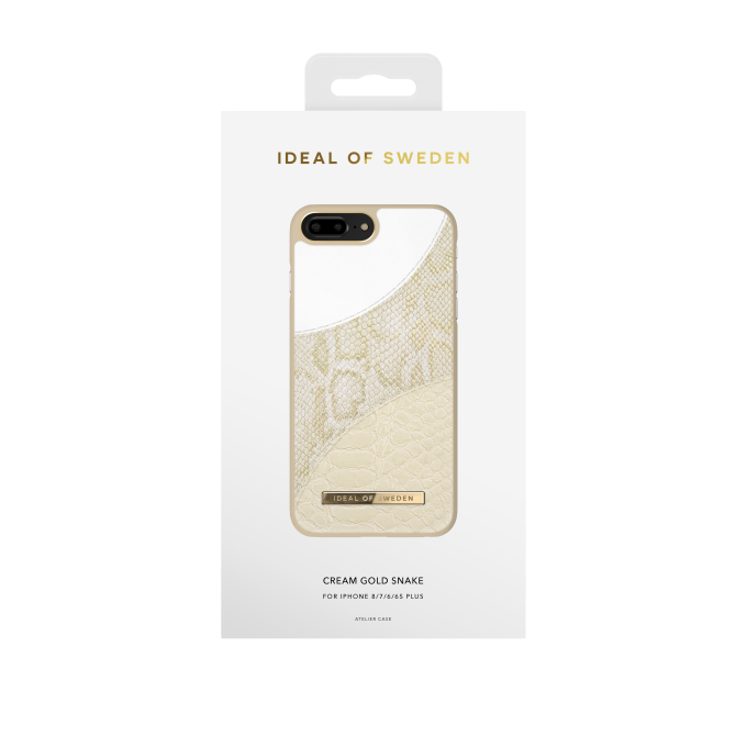 iPhone 6+/7+/8+ iDeal Of Sweden nugarėlė Cream Gold Snake