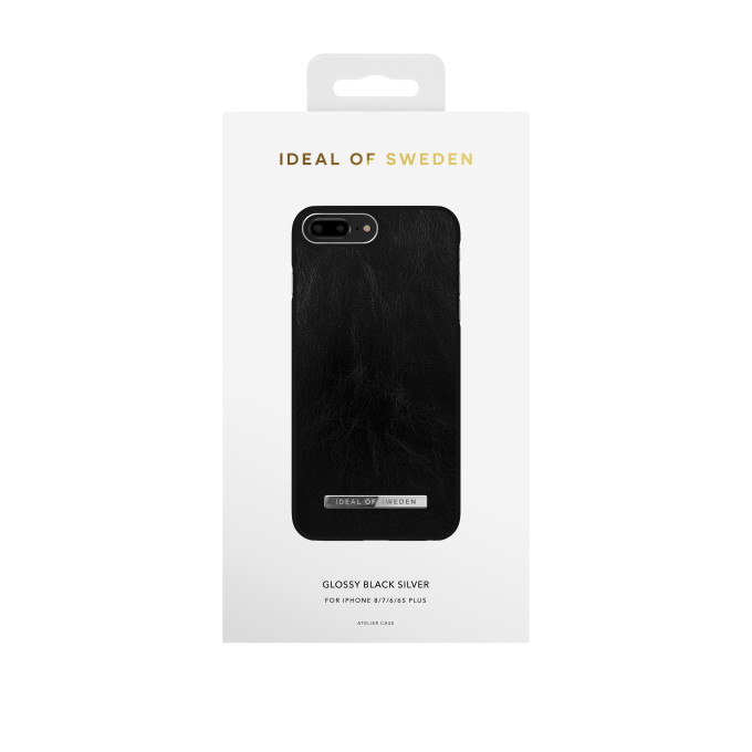 iPhone 6+/7+/8+ iDeal Of Sweden nugarėlė Glossy Black - Silver