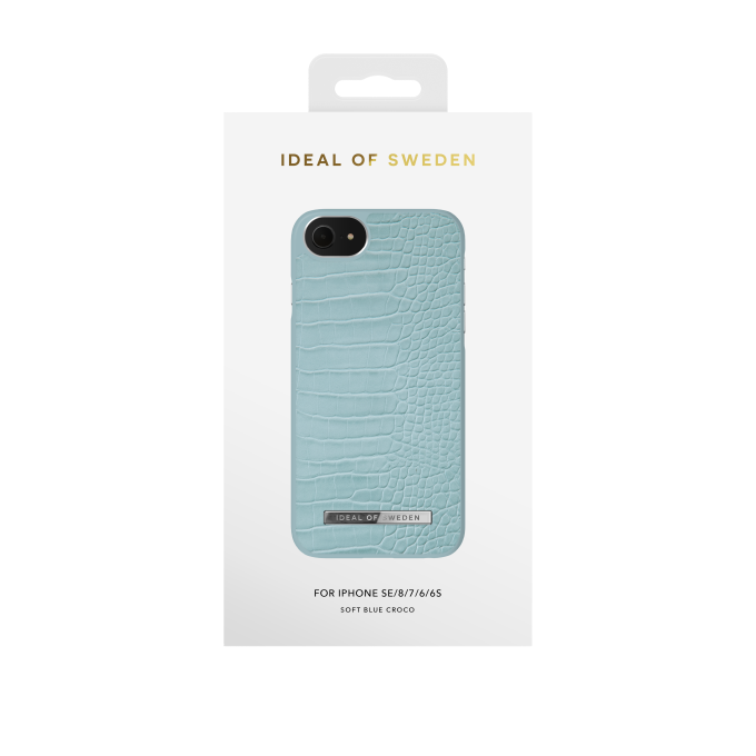 iPhone 6/7/8/SE 2020/SE 2022 iDeal Of Sweden nugarėlė Soft Blue Croco
