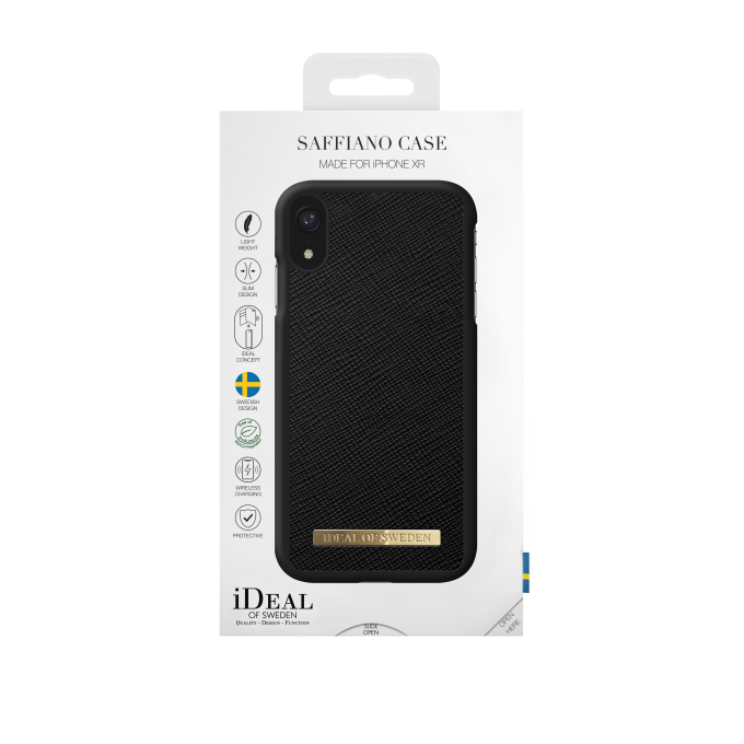 iPhone XR iDeal Of Sweden nugarėlė Saffiano Black