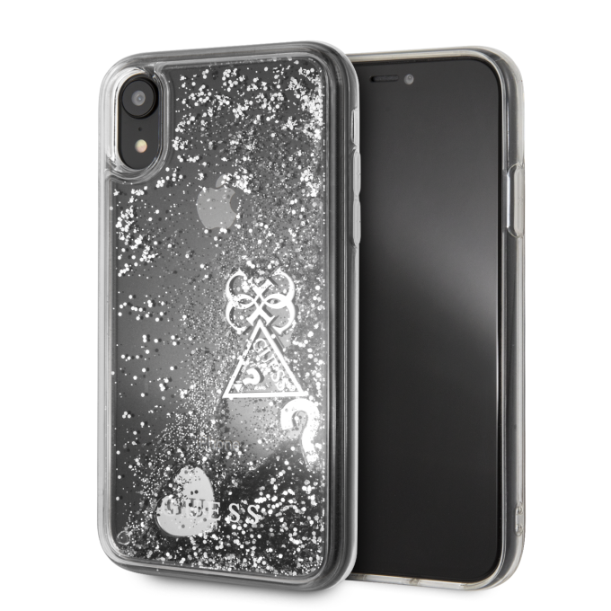 iPhone XR sidabro spalvos GUESS nugarėlė GUHCI61GLHFLSI