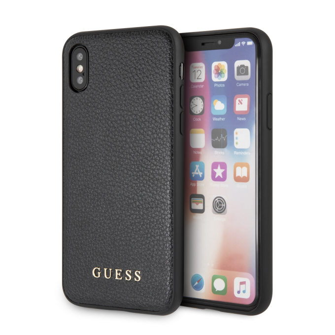 iPhone X/XS juoda GUESS nugarėlė GUHCPXIGLBK