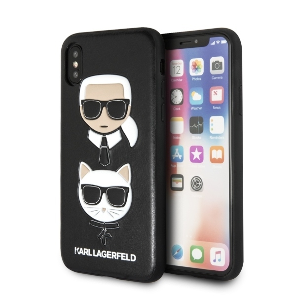 iPhone X/XS juoda KARL LAGERFELD nugarėlė KLHCPXKICKC