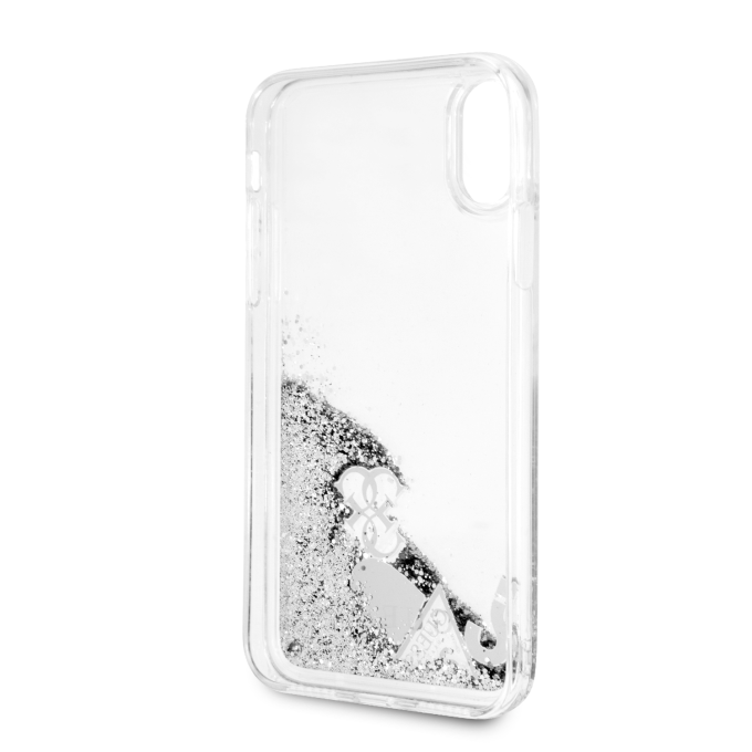 iPhone X/XS silver GUESS nugarėlė GUHCPXGLHFLSI