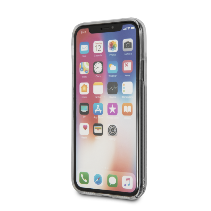 iPhone X/XS silver GUESS nugarėlė GUHCPXGLHFLSI