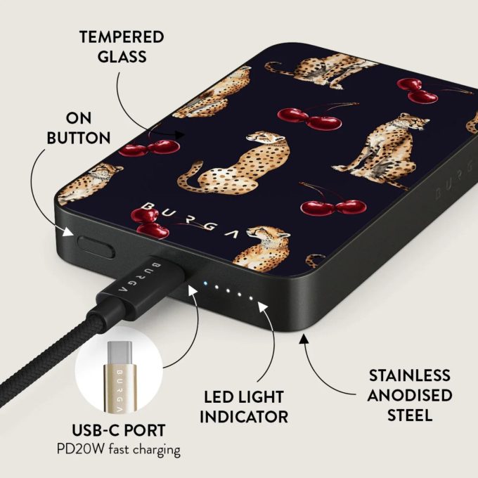 Išorinė baterija Magsafe Cougar Gunmetal BURGA 5000mAh