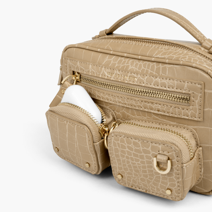 Jona Utility Crossbag iDeal Of Sweden Bag Warm Beige Croco