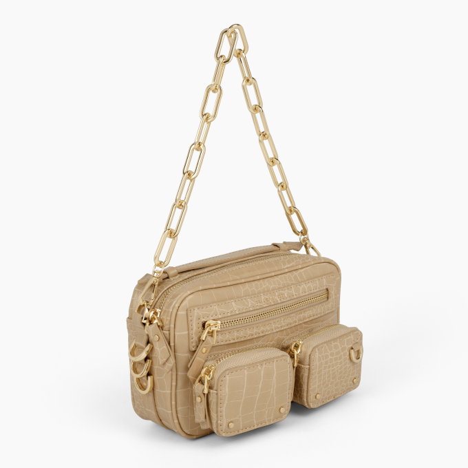 Jona Utility Crossbag iDeal Of Sweden Bag Warm Beige Croco