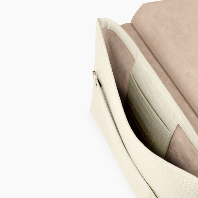 June iDeal Of Sweden Laptop Sleeve 16 Creame Beige Croco