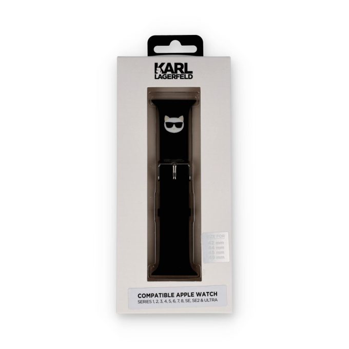 KARL LAGERFELD apyrankė Black Apple Watch 42/44/45/46/49 mm