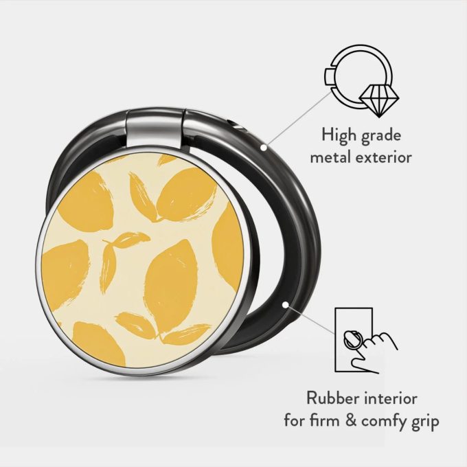 Klijuojamas laikiklis - žiedas Lemon Tart Gunmetal BURGA