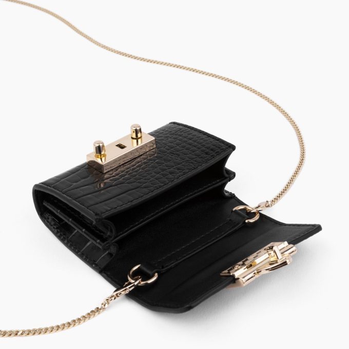 Liv Padlock iDeal Of Sweden Wallet Neo Noir Croco
