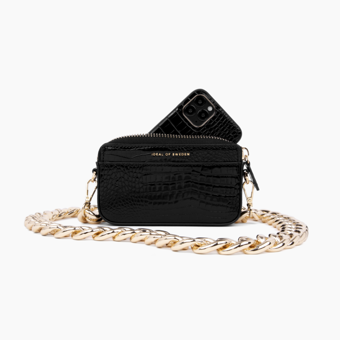 Nano Chain iDeal Of Sweden Bag Neo Noir Croco