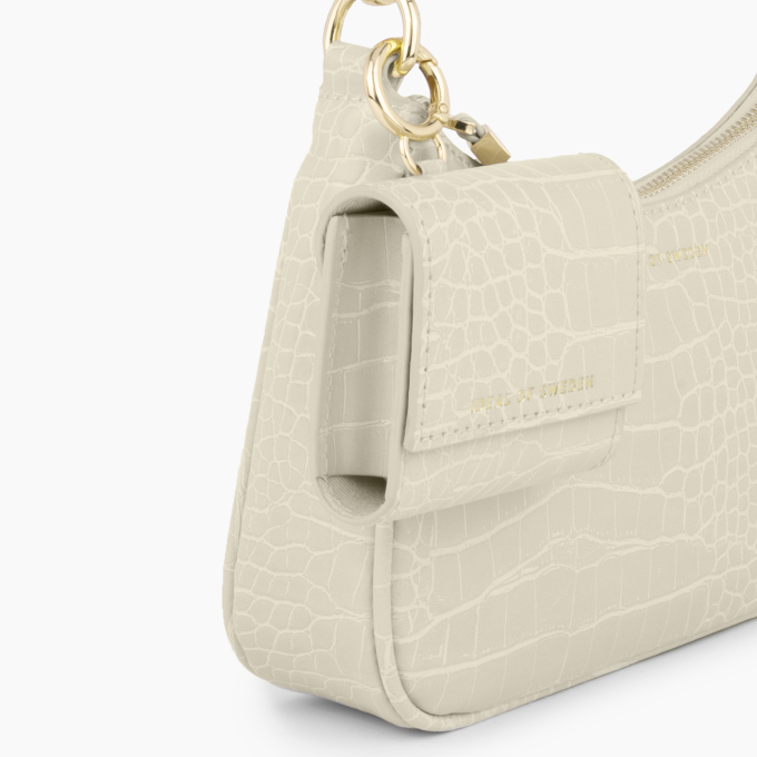 Nora Shoulder iDeal Of Sweden Bag Cream Beige Croco