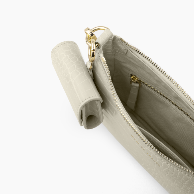 Nora Shoulder iDeal Of Sweden Bag Cream Beige Croco