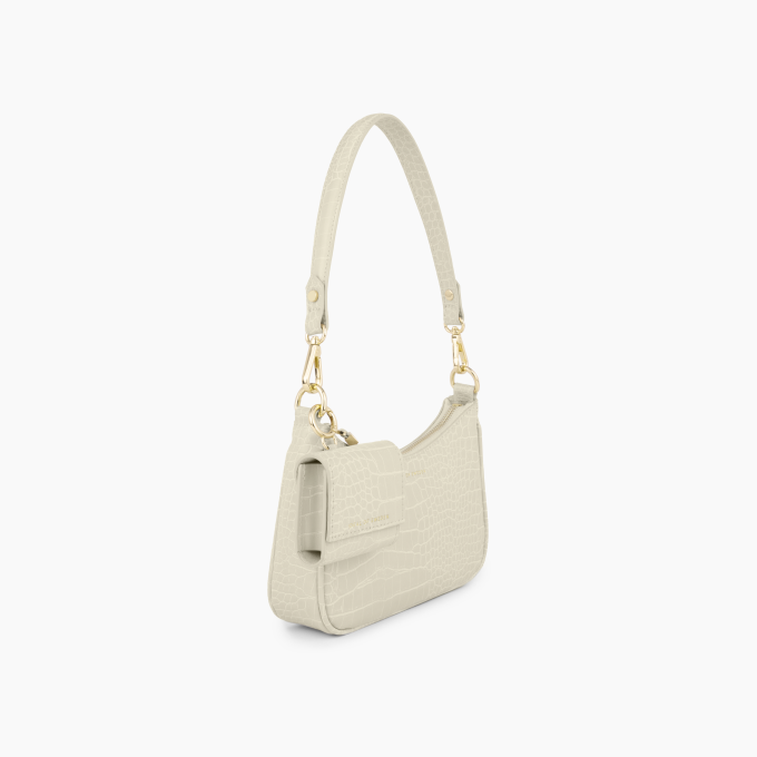 Nora Shoulder iDeal Of Sweden Bag Cream Beige Croco