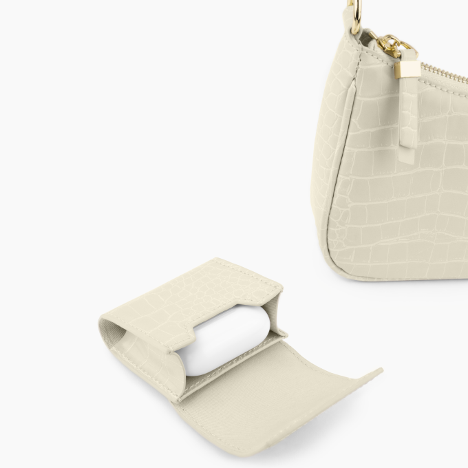 Nora Shoulder iDeal Of Sweden Bag Cream Beige Croco