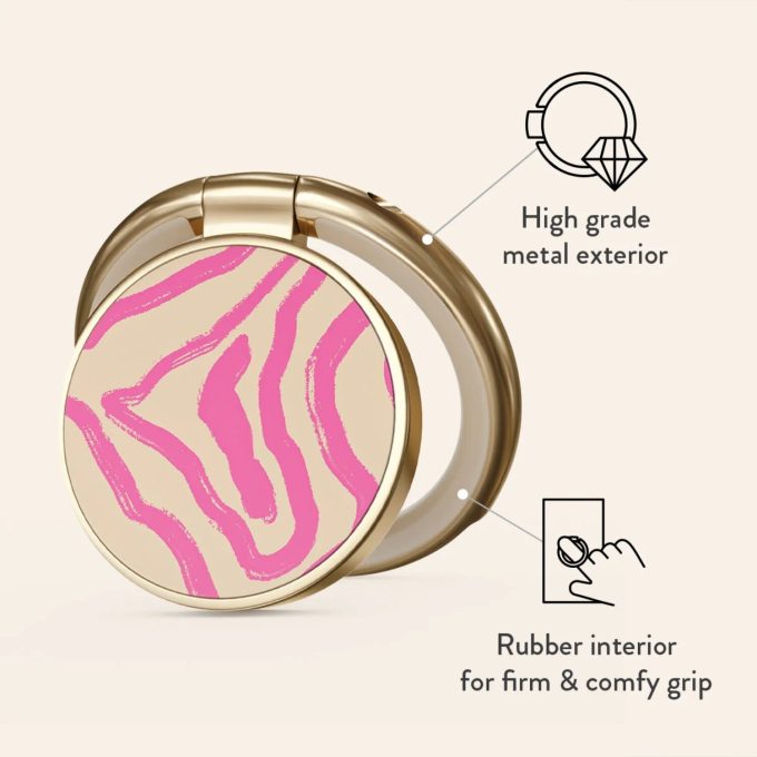Klijuojamas laikiklis - žiedas Pink Shores Gold BURGA