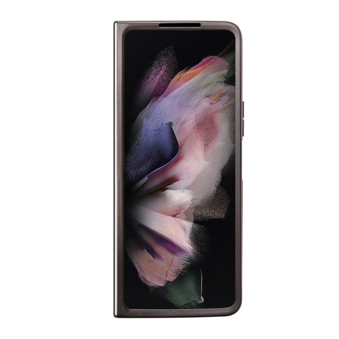 Samsung Fold5 5G brown PU Leather Triangle GUESS nugarėlė