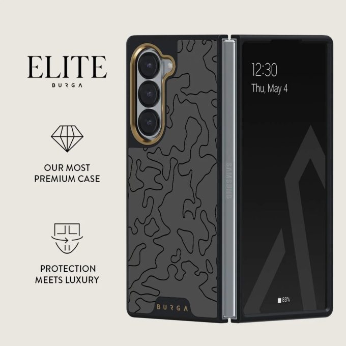 Samsung FOLD6 5G Elite Black Rock BURGA nugarėlė