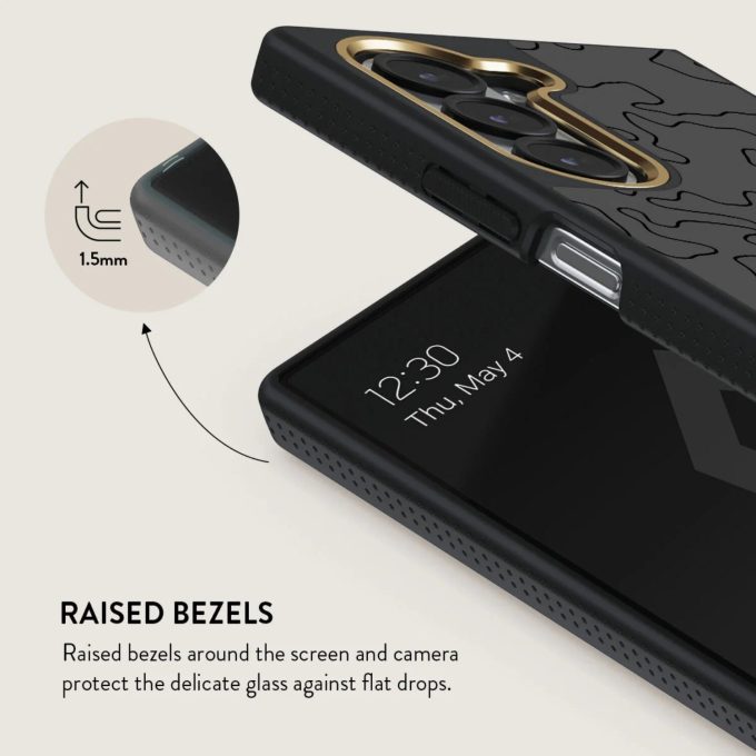 Samsung FOLD6 5G Elite Black Rock BURGA nugarėlė