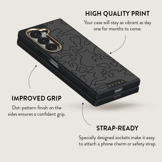 Samsung FOLD6 5G Elite Black Rock BURGA nugarėlė