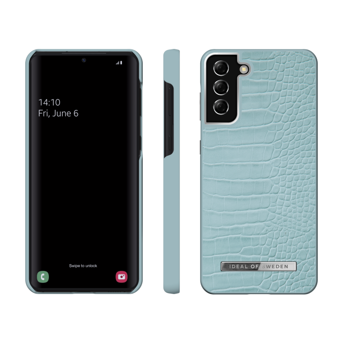Samsung S21+ iDeal Of Sweden nugarėlė Soft Blue Croco