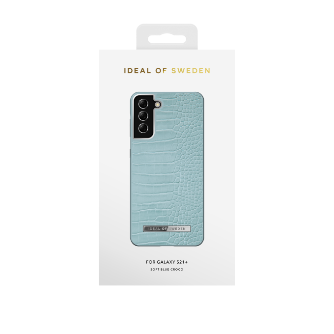 Samsung S21+ iDeal Of Sweden nugarėlė Soft Blue Croco