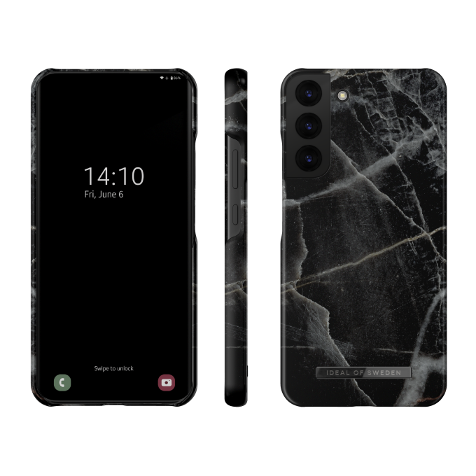 Samsung S22+ iDeal Of Sweden nugarėlė Black Thunder Marble