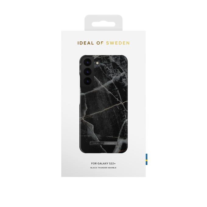 Samsung S22+ iDeal Of Sweden nugarėlė Black Thunder Marble