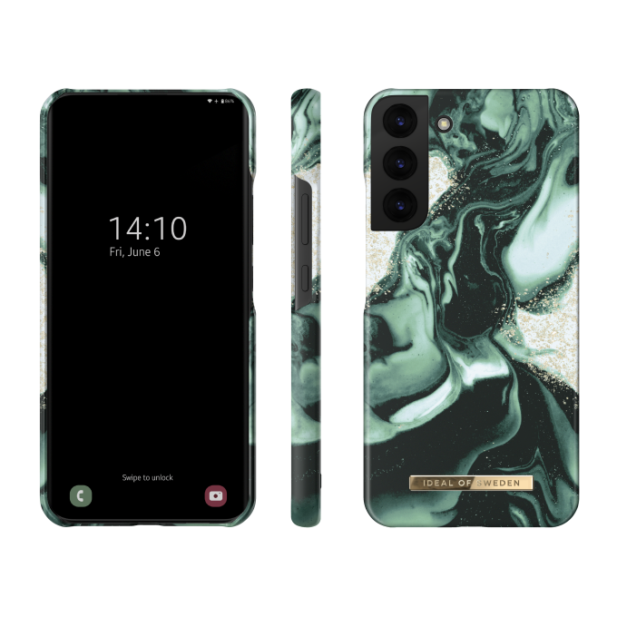 Samsung S22+ iDeal Of Sweden nugarėlė Golden Olive Marble