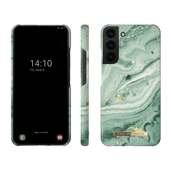Samsung S22+ iDeal Of Sweden nugarėlė Mint Swirl Marble
