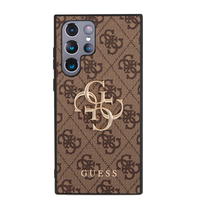 Samsung S22 ULTRA brown Metal Logo GUESS nugarėlė