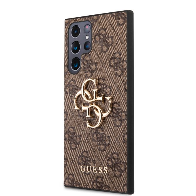Samsung S22 ULTRA brown Metal Logo GUESS nugarėlė