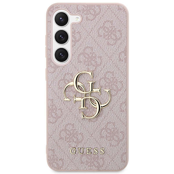 Samsung S24 pink Big Metal Logo GUESS nugarėlė