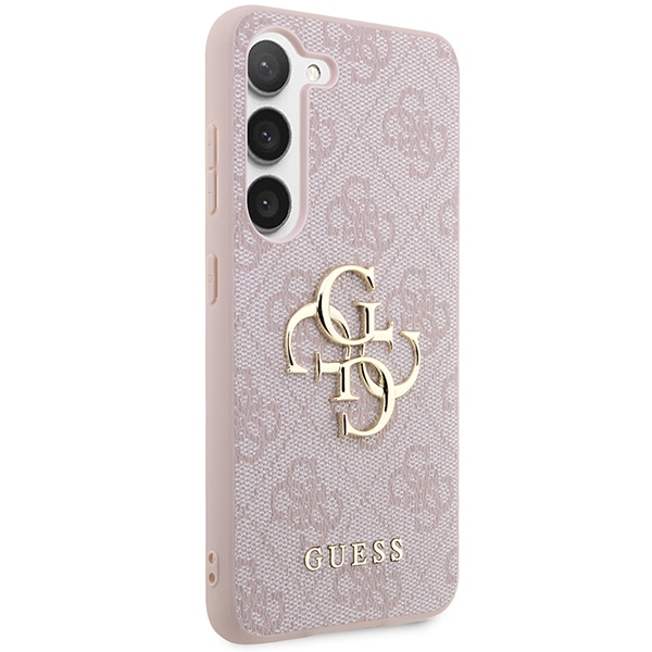 Samsung S24 pink Big Metal Logo GUESS nugarėlė