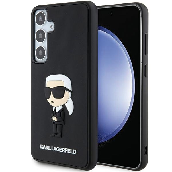 Samsung S24+ 3D black Rubber Ikonik KARL LAGERFELD nugarėlė
