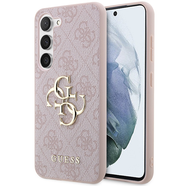 Samsung S24+ pink Big Metal Logo GUESS nugarėlė